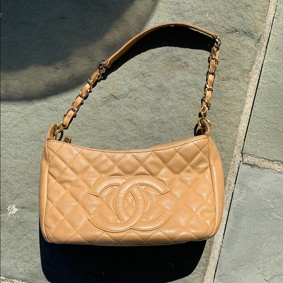 CHANEL Handbags - Chanel Tan Shoulder Bag